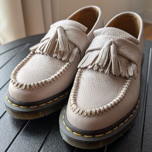 Dr. Martens Adrian Virginia Vintage Taupe Tassel Loafers
